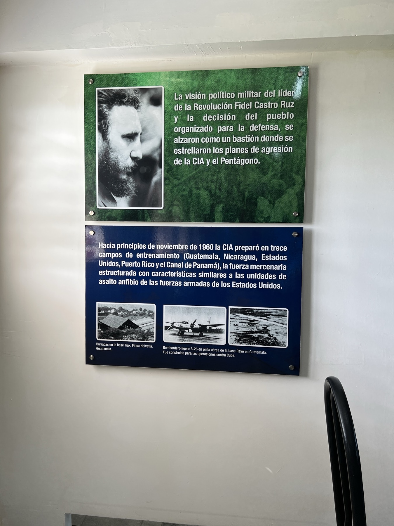 Fidel Castro museum sign at the Bay of Pigs
