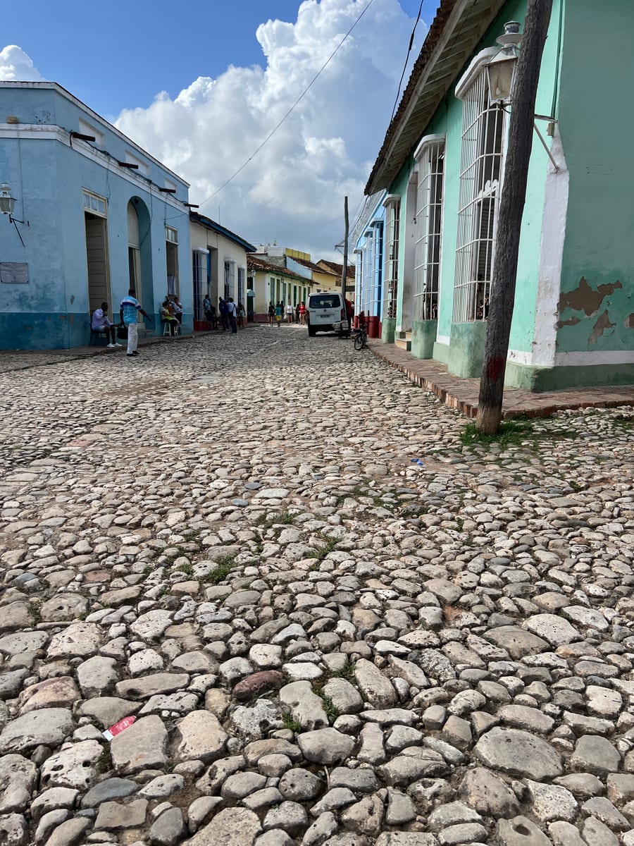 Cobblestone street in Trinidad, Cuba